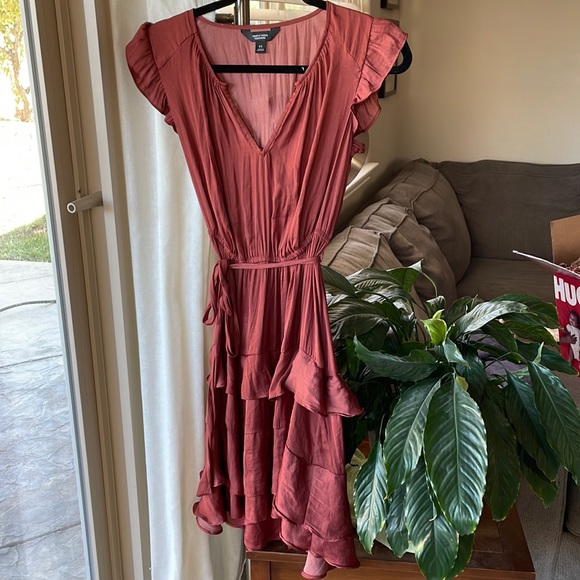 Satin rust dress - Picture 1 of 4